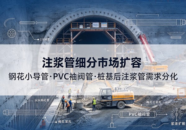 湘东注浆管细分市场扩容，隧道钢花小导管、PVC 袖阀管、桩基后注浆管需求分化